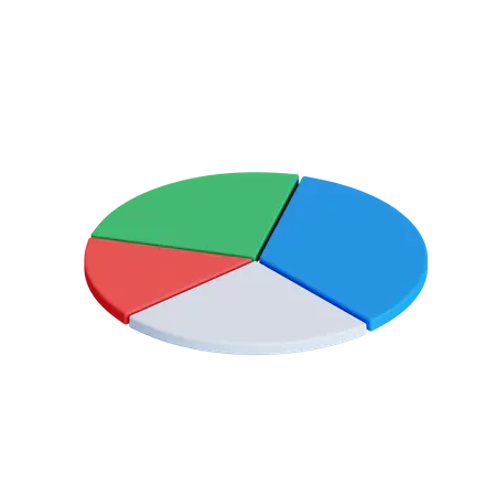 Kreisdiagramm 4  3D Icon