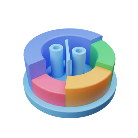 Kuchendiagramm  3D Illustration