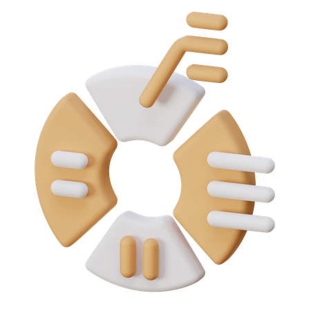 Kuchendiagramm  3D Illustration