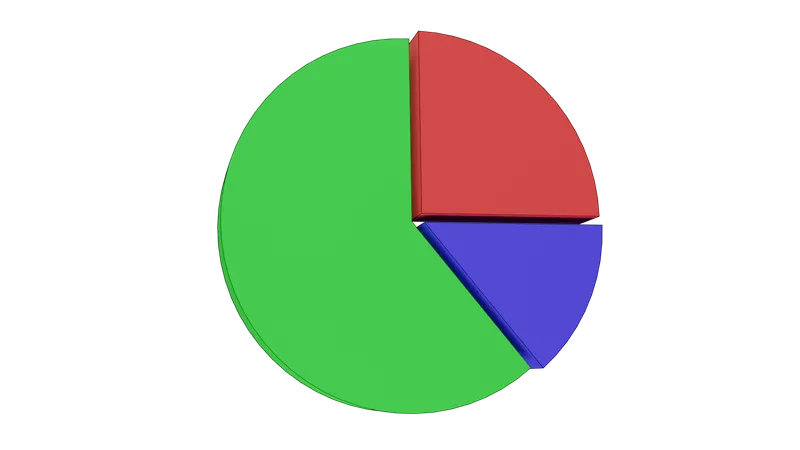 Kuchendiagramm  3D Illustration