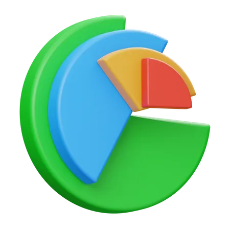 Kuchendiagramm  3D Icon