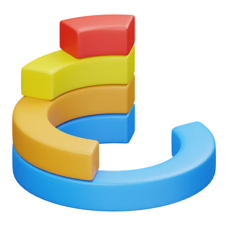 Donut-Diagramm  3D Icon