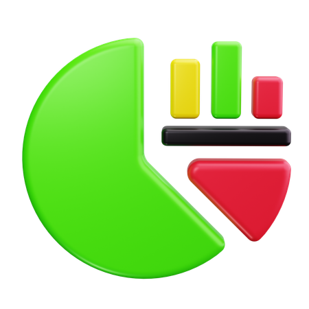 Kreisdiagrammanalyse  3D Icon