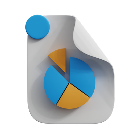 Kreisdiagramm-Dateidokument  3D Icon