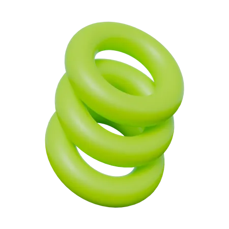 Kreisförmige Ringe abstrakte Form  3D Icon