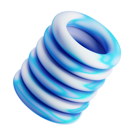 Röhre aus Kreisen  3D Icon