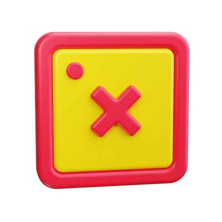 Kreuzmarke  3D Icon