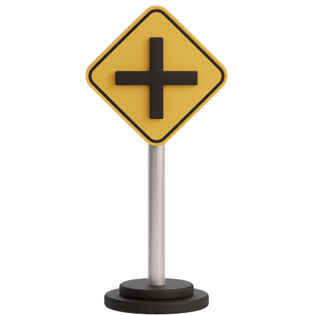 Straßenschild überqueren  3D Icon