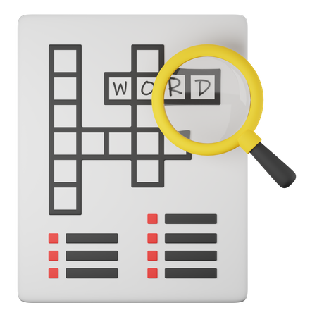Kreuzworträtsel  3D Icon