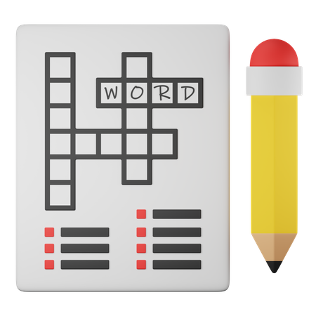 Kreuzworträtsel  3D Icon
