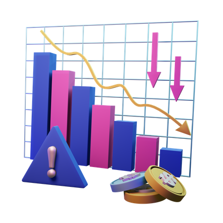 Krisendiagramm  3D Icon