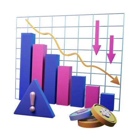 Krisendiagramm  3D Icon