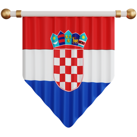 Kroatien Flagge  3D Icon