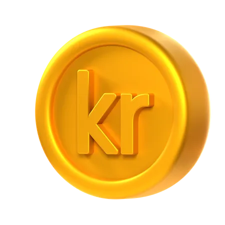 Krona Coin  3D Icon