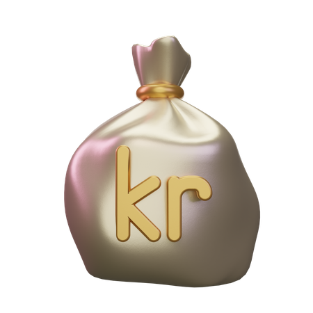 Krone Money Sack  3D Icon