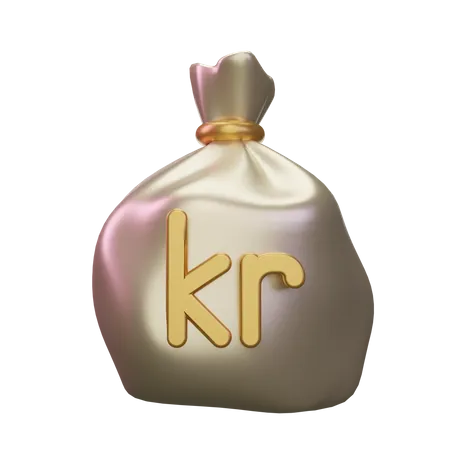 Krone Money Sack  3D Icon