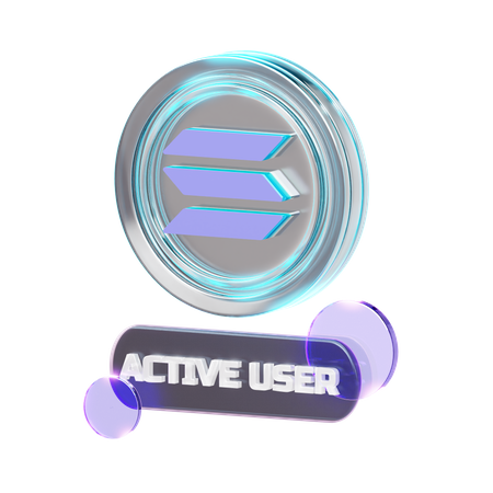 Krypto aktiver Benutzer  3D Icon