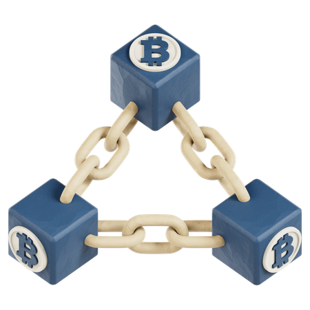 Crypto Blockchain  3D Icon