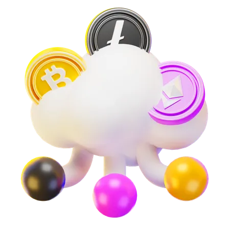 Krypto-Cloud  3D Icon