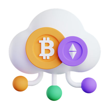 Krypto-Cloud  3D Icon