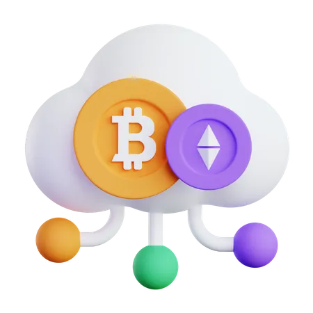 Krypto-Cloud  3D Icon