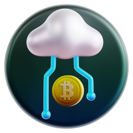 Krypto-Cloud-Mining  3D Icon