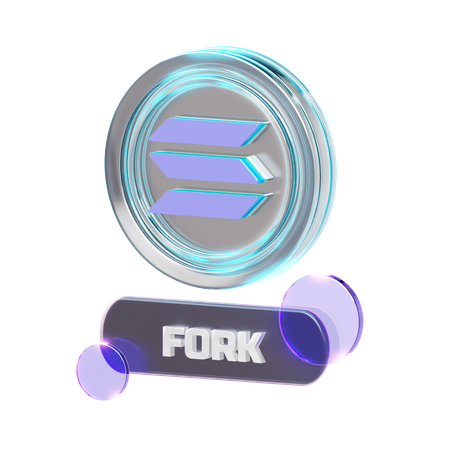 Krypto-Fork  3D Icon