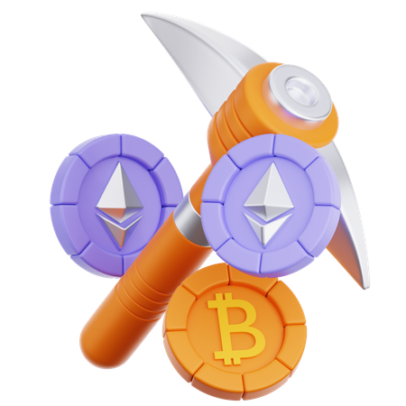 Krypto-Mining  3D Icon