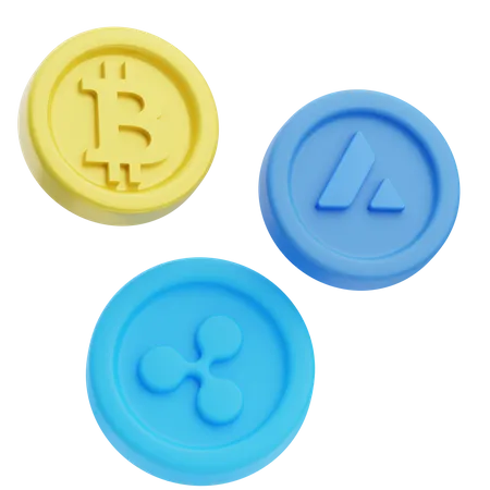 Kryptomünzen  3D Icon