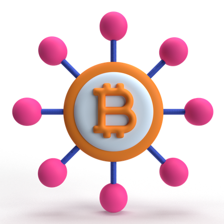 Krypto-Netzwerk  3D Icon