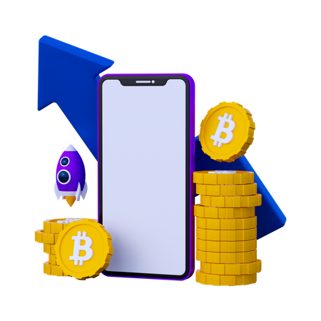 Finanzielle Krypto  3D Icon