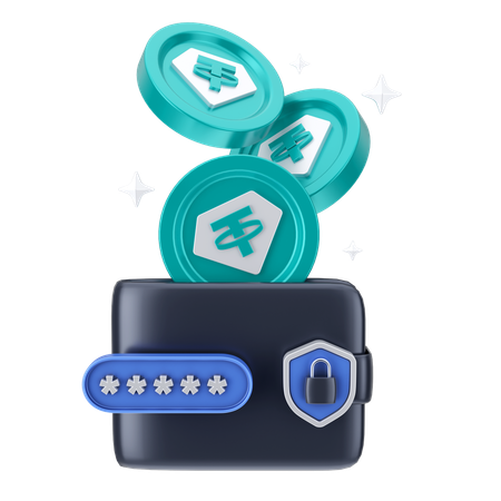 Krypto-Wallet  3D Icon