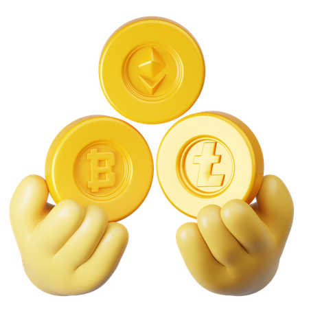 Kryptomünze  3D Icon