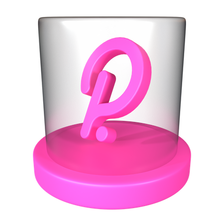 Kryptomünze Polkadot DOT  3D Icon