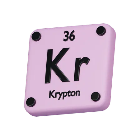 Krypton Element 3 D Icon 3D Icon