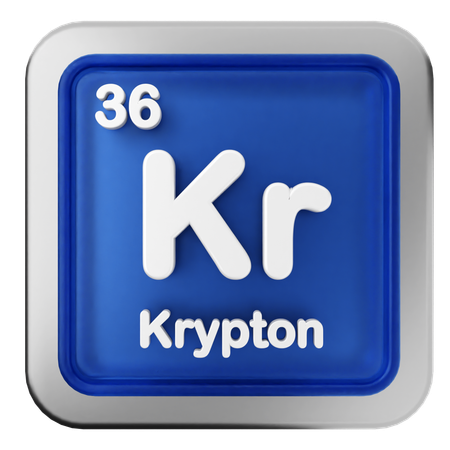 Tableau périodique du krypton  3D Icon