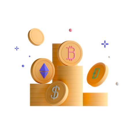 Kryptowährung  3D Icon