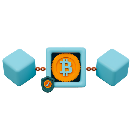 Kryptowährung Blockchain  3D Icon