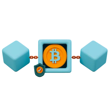 Kryptowährung Blockchain  3D Icon