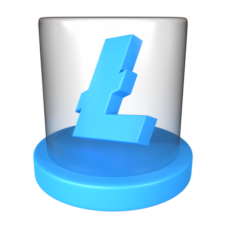 Kryptowährung Litecoin LTC  3D Icon
