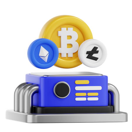 Kryptowährungs-Stacking  3D Icon