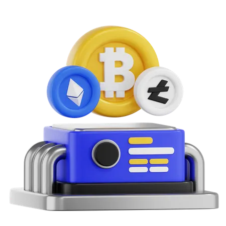 Kryptowährungs-Stacking  3D Icon