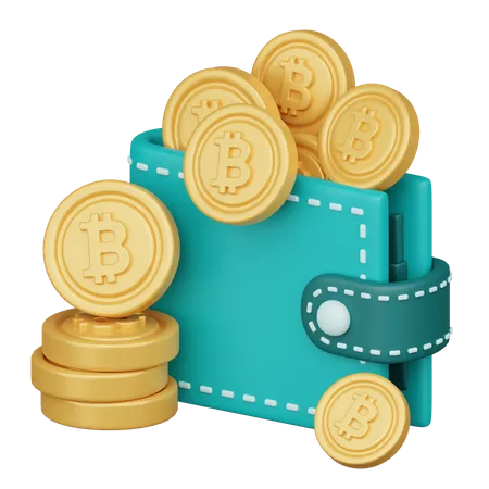 Kryptowährungs-Wallet  3D Icon