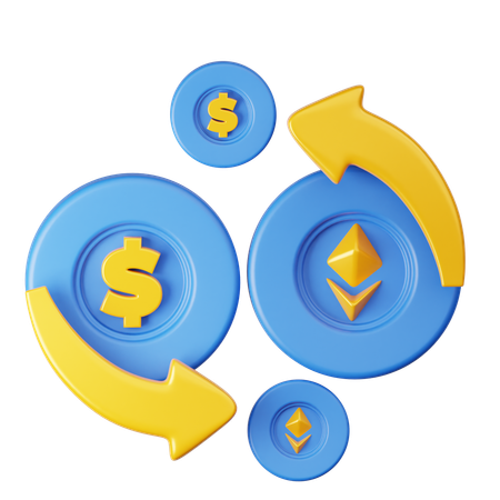 Kryptowährungsbörse  3D Icon
