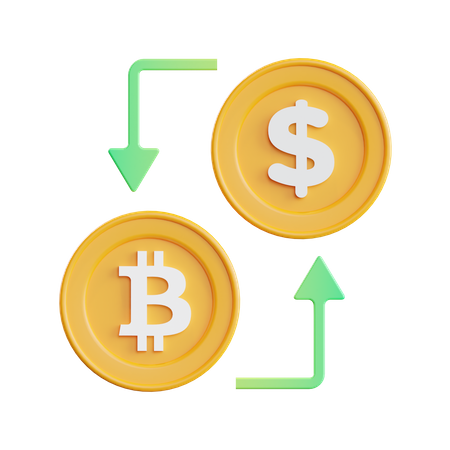 Kryptowährungsbörse  3D Illustration