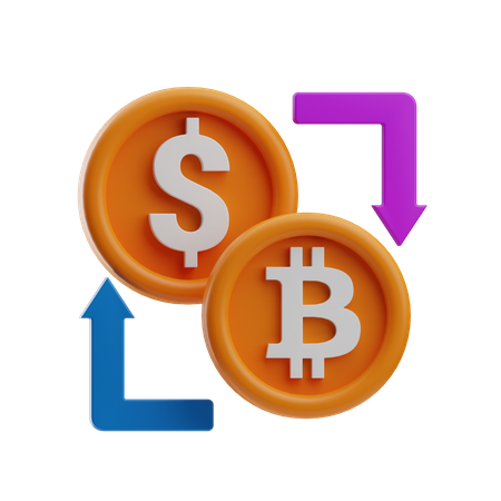Kryptowährungsbörse  3D Icon