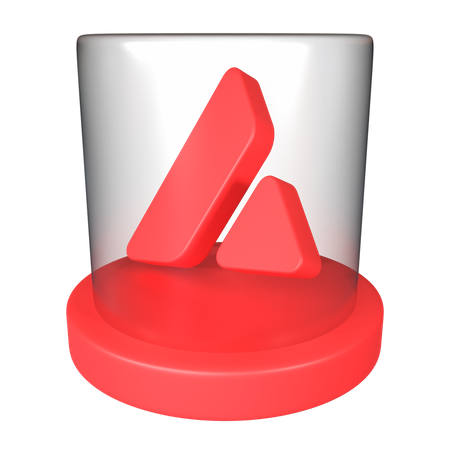 Kryptowährungsmünze Avalanche Avax  3D Icon