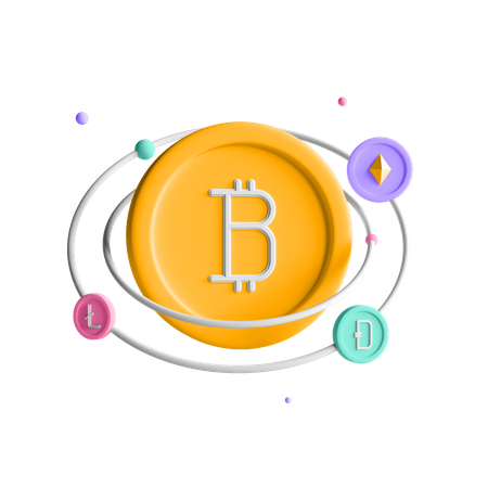 Kryptowährungsnetzwerk  3D Icon