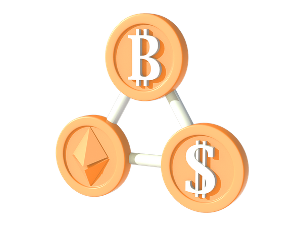 Kryptowährungsnetzwerk  3D Icon