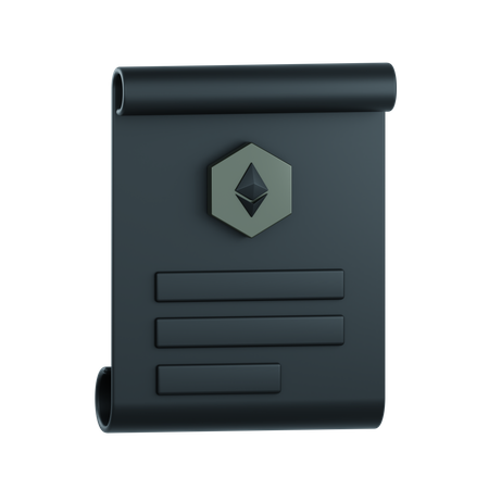 Kryptowährungszertifikat  3D Icon